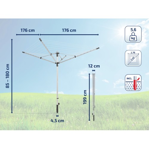 LEIFHEIT Veļas žāvētājs rotējošs LinoLift 500