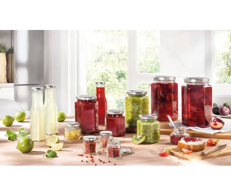 LEIFHEIT Hexagonal glass jar 47ml LEIFHEIT Hexagonal glass jar 47ml