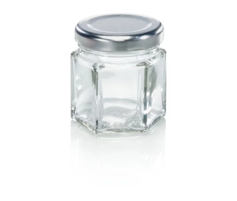 LEIFHEIT Hexagonal glass jar 47ml LEIFHEIT Hexagonal glass jar 47ml