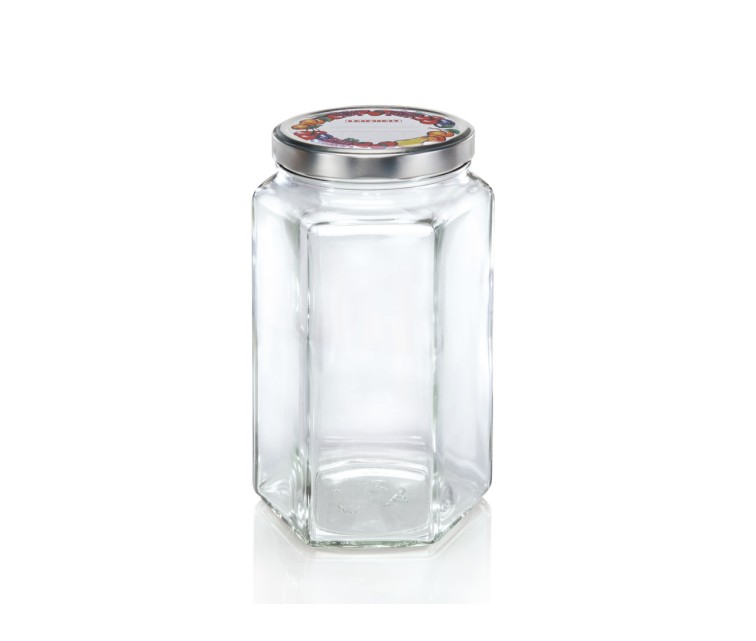 LEIFHEIT Hexagonal glass jar 1700ml