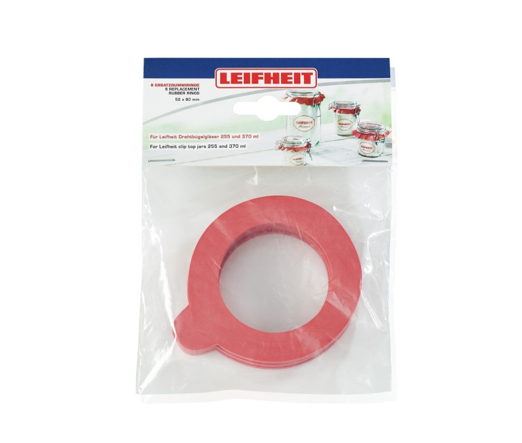 LEIFHEIT Replacement rubber rings 6pcs. 52x80mm for sealed jars 255/370ml