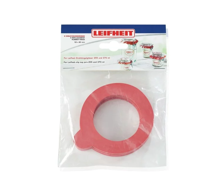 LEIFHEIT Replacement rubber rings 6pcs. 52x80mm for sealed jars 255/370ml LEIFHEIT Replacement rubber rings 6pcs. 52x80mm for sealed jars 255/370ml