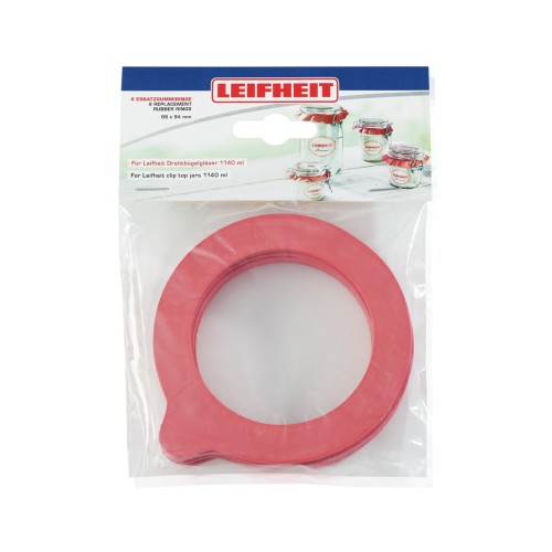 LEIFHEIT Replacement rubber rings 6pcs. 68x94mm for leak-proof jars 1140ml LEIFHEIT Replacement rubber rings 6pcs. 68x94mm for leak-proof jars 1140ml