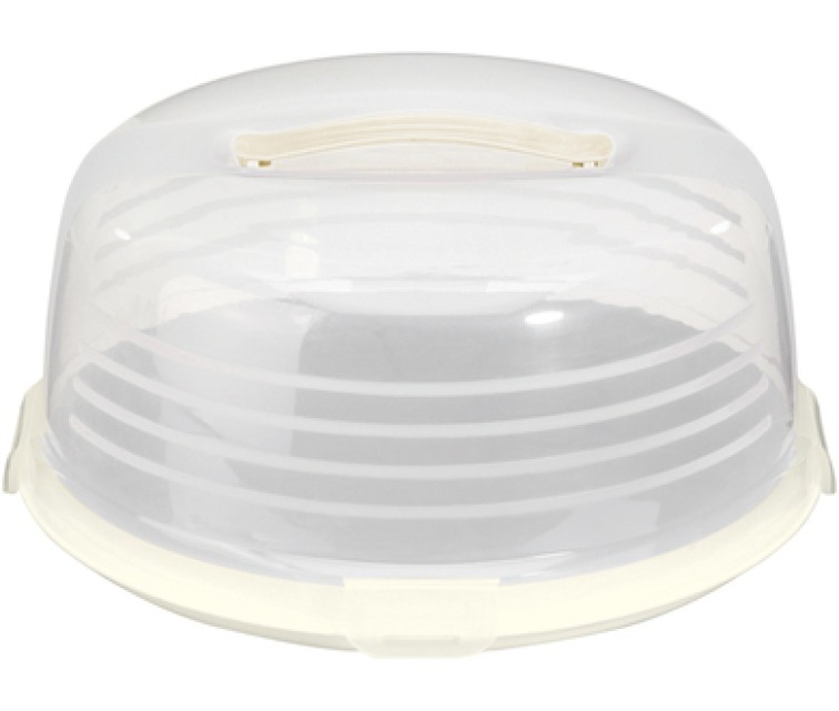 Cake transport box round Ø34,7x15,6cm cream