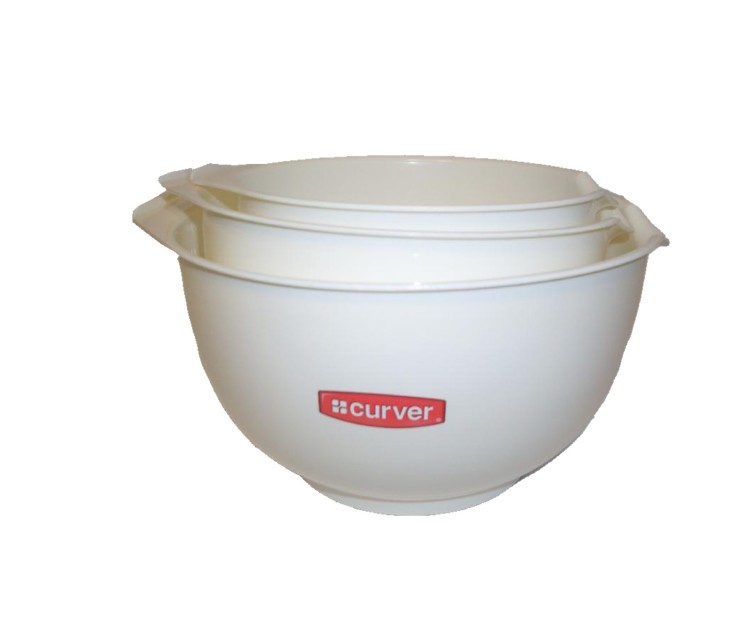 Mixing bowl set 3pcs white