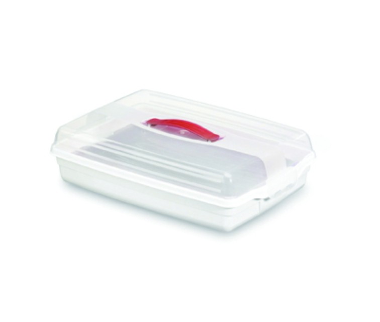 Cake transport box rectangular 45x29,5x11,1cm white