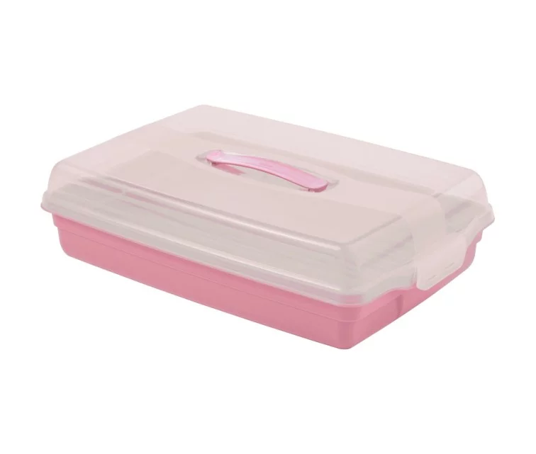 Cake transport box rectangular 45x29,5x11,1cm pink Cake transport box rectangular 45x29,5x11,1cm pink