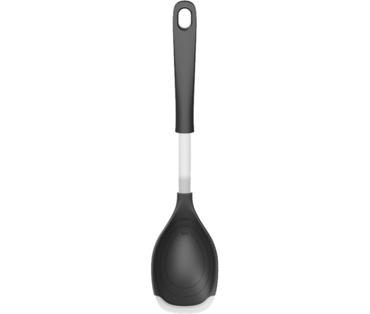 Nylon measuring spoon with silicone rim