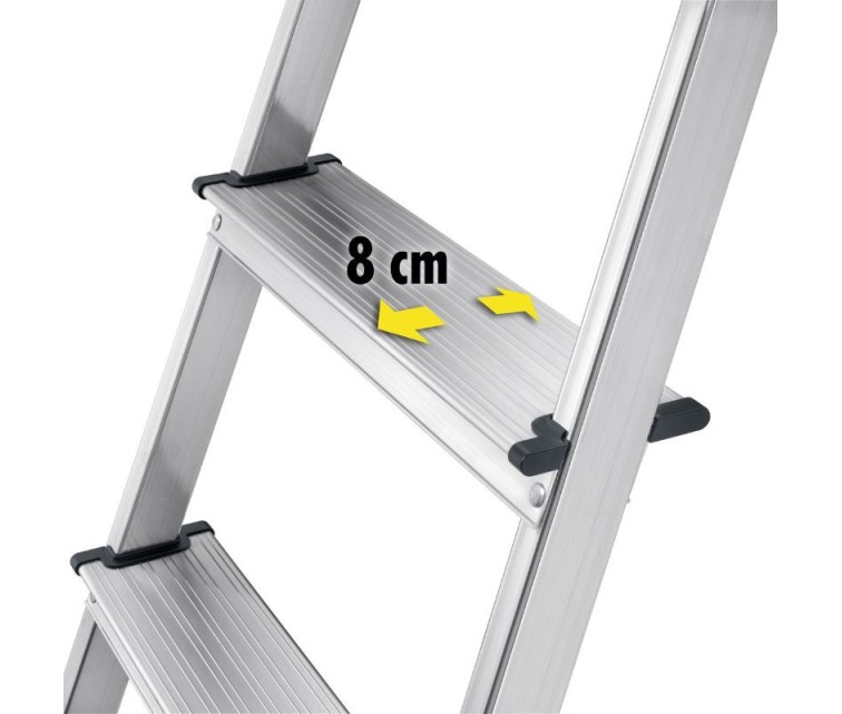 Kāpnes mājsaimniecības L60 StandardLine / alumīnija / 8 pakāpieni