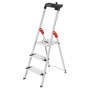 Household ladder L80 ComfortLine / aluminium / 3 steps