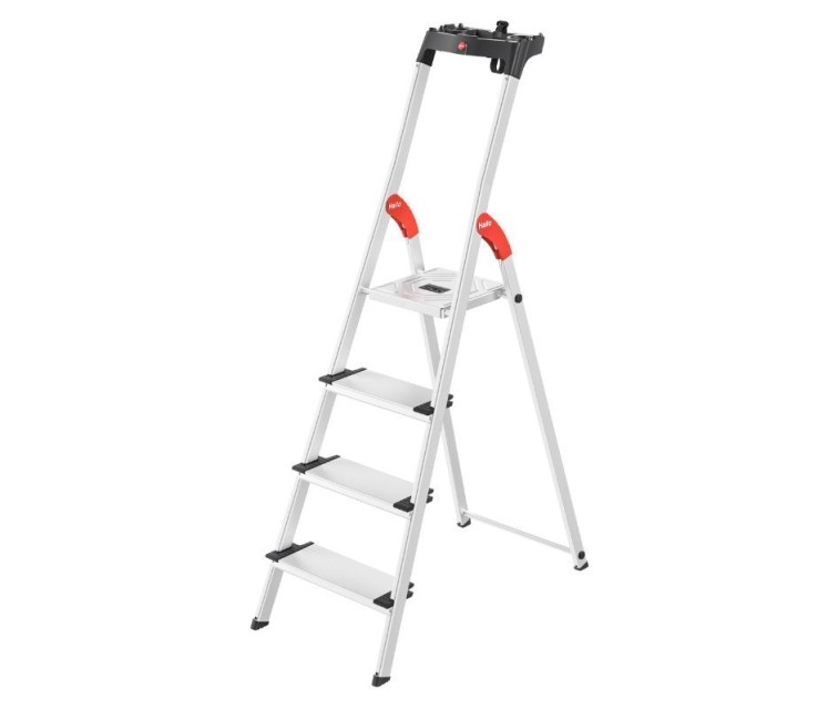 Household ladder L80 ComfortLine / aluminium / 4 steps