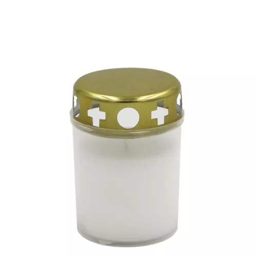 Свеча могильная с цоколем, время горения ~20ч, белая