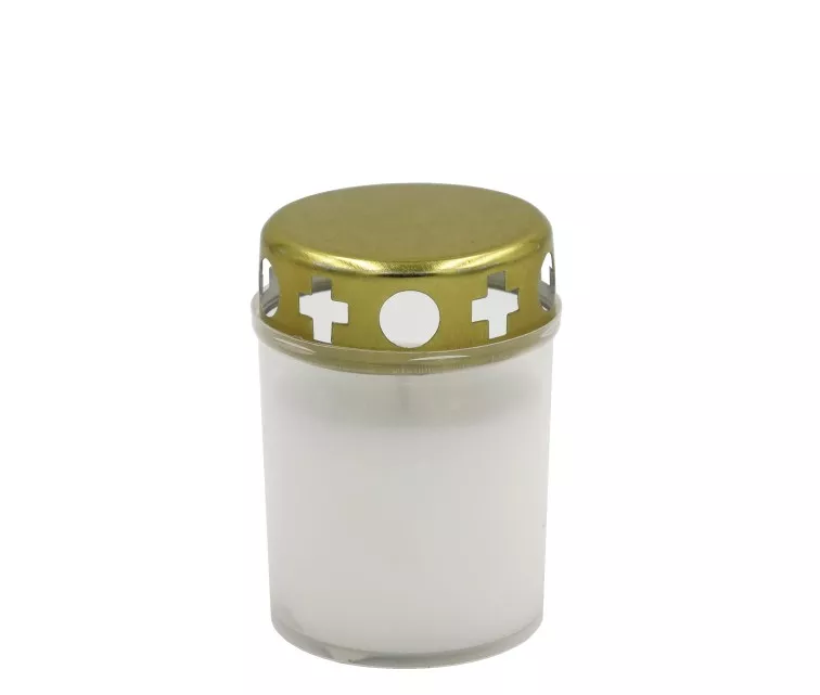 Свеча могильная с цоколем, время горения ~20ч, белая