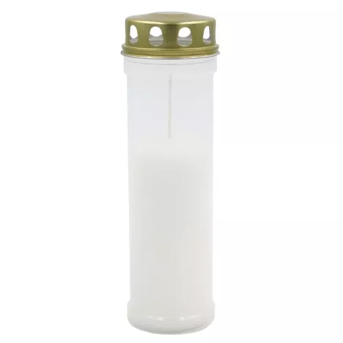 Могильная свеча с цоколем, продолжительность горения ~98ч, белая