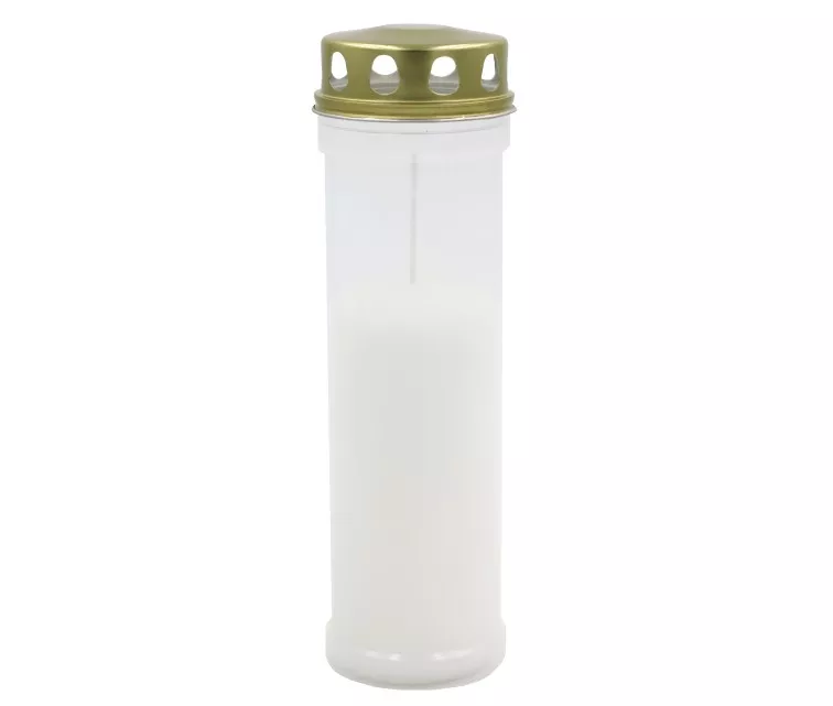 Kapo žvakė su dangteliu, degimo trukmė ~98h, balta