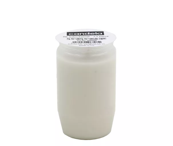 Kapų žvakių aliejus, degimo trukmė ~60h, balt