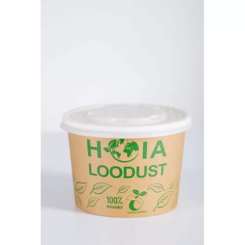 Компостируемые пищевые контейнеры с крышками Go Green 230мл 5шт / 0,06кг