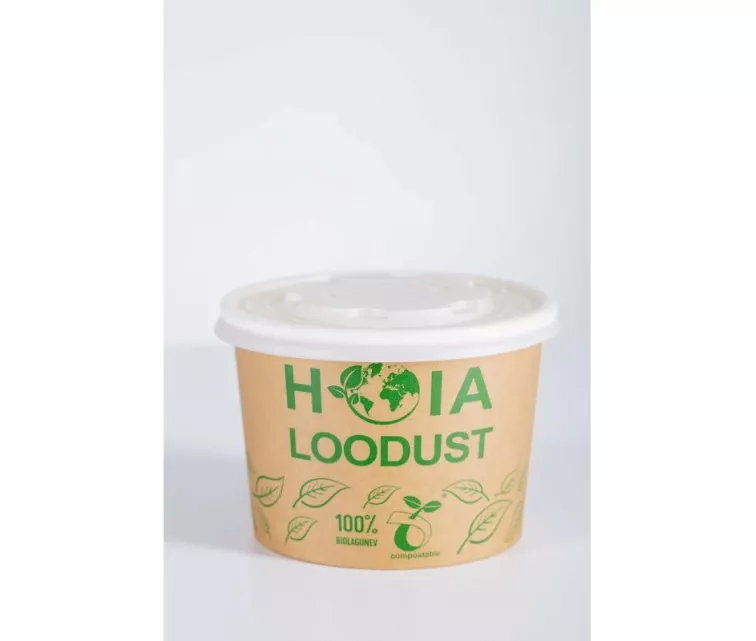 Компостируемые пищевые контейнеры с крышками Go Green 230мл 5шт / 0,06кг