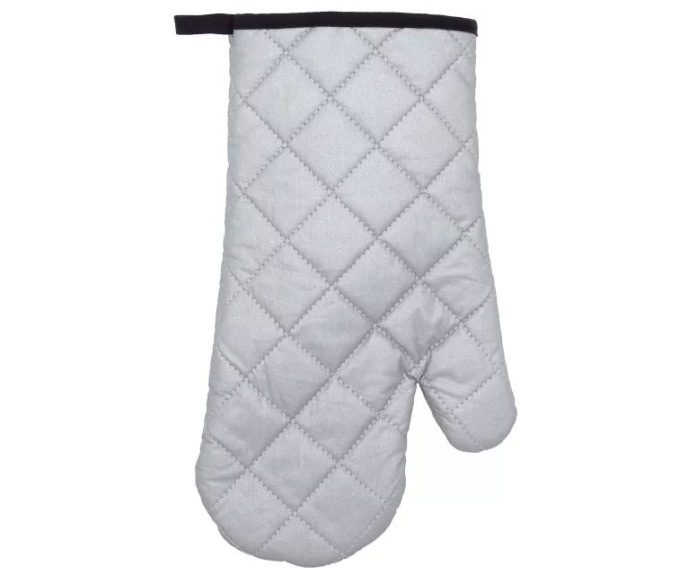 Karščiui atspari kepsninės pirštinė 18x33cm, sidabrinė