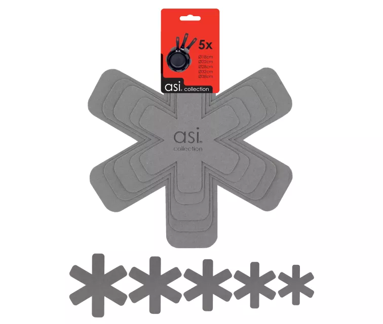 Pan and pot protector set 5pcs. 18/22/28/32/38cm