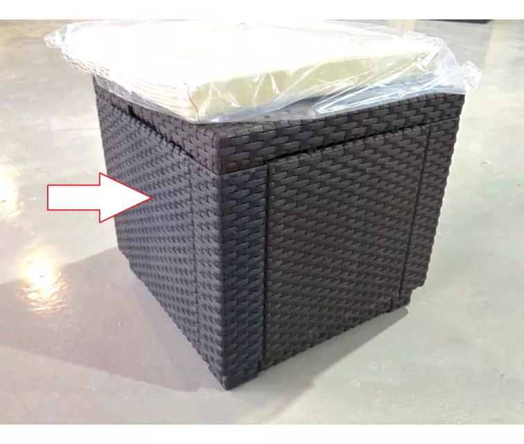 ( DEFEKTS ) Dārza krēsls/uzglabāšanas kaste Cube ar spilvenu brūns