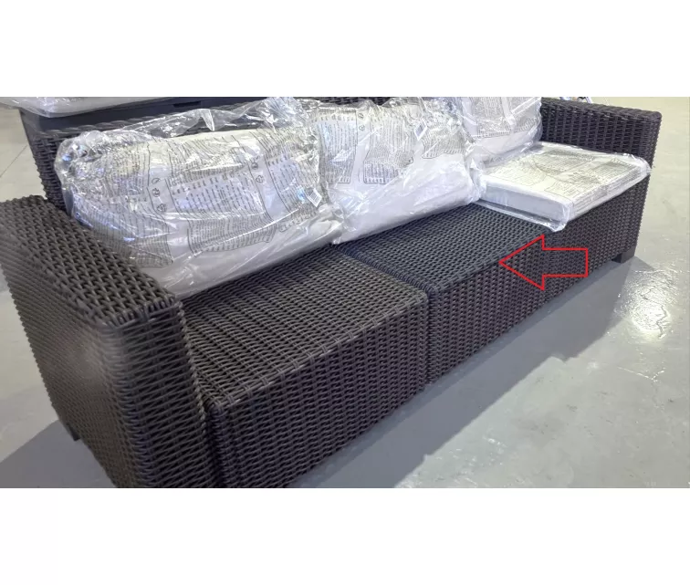 ( ДЕФЕКТ )   Диван садовый трехместный California 3 Seater Sofa коричневый