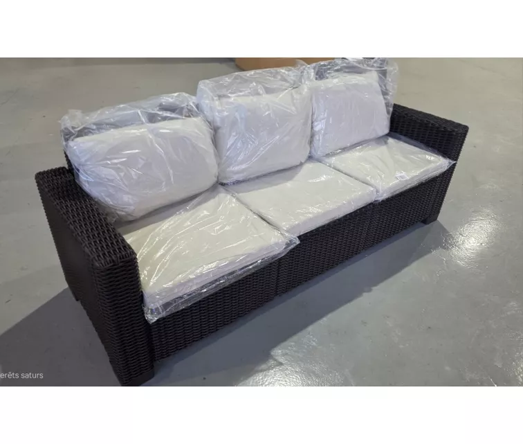 ( ДЕФЕКТ )   Диван садовый трехместный California 3 Seater Sofa коричневый
