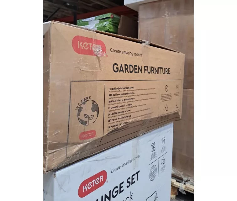 ( DAMAGED PACKAGING ) Garden sofa double Corfu Love Seat grey