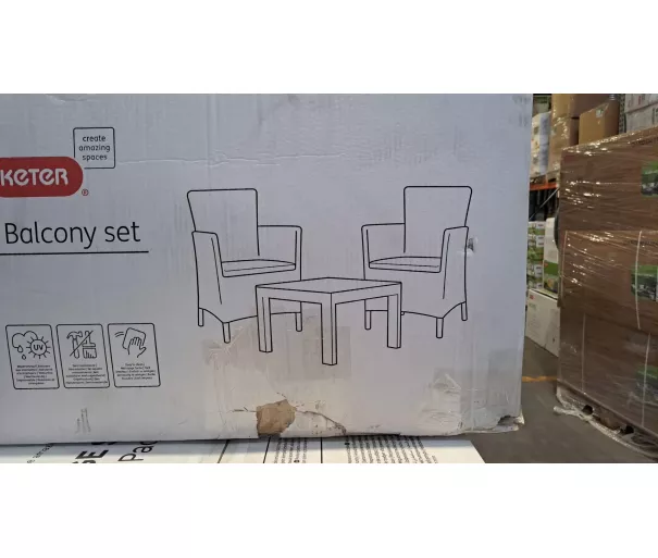 ( ПОВРЕЖДЕННАЯ УПАКОВКА ) Комплект садовой мебели Rosario Balcony Set коричневый