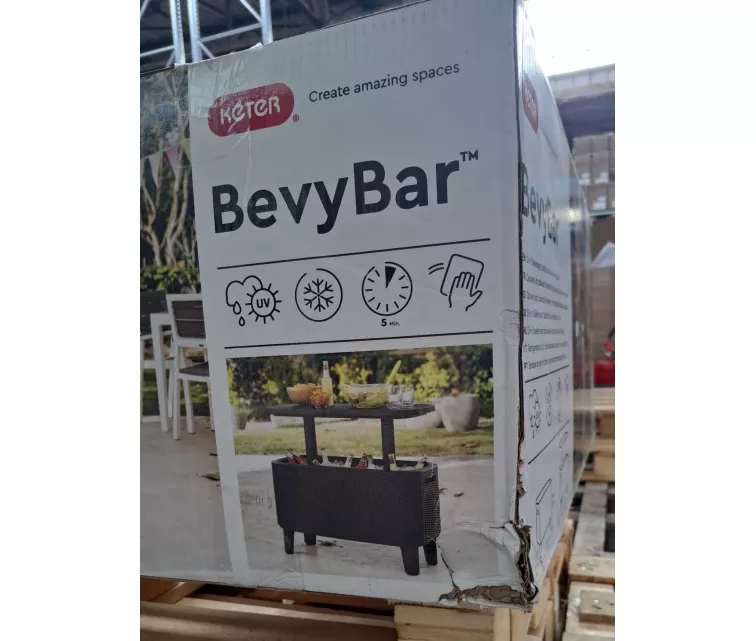 ( DAMAGED PACKAGING ) Garden bar Bevy Bar brown