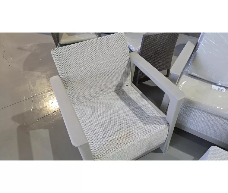 ( DEFECT ) Garden furniture set Scandi Linea 3 Seater Set pebble grey/light beige