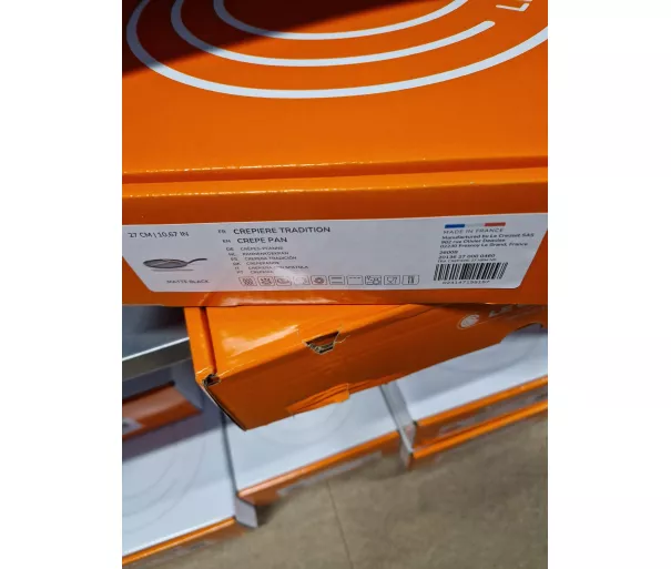 ( BOJĀTS IEPAKOJUMS )  Le Creuset Čuguna pankūku panna Ø27cm matēti melna