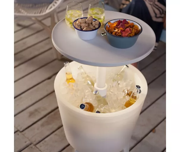 Садовый бар с подсветкой Illuminated Cool Bar белый