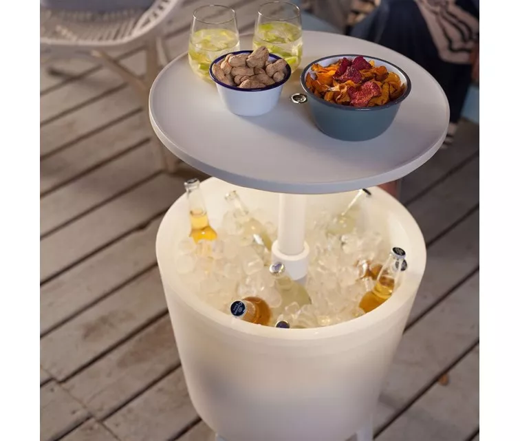 Sodo baras apšviestas Šviečiantis Cool Bar baltas