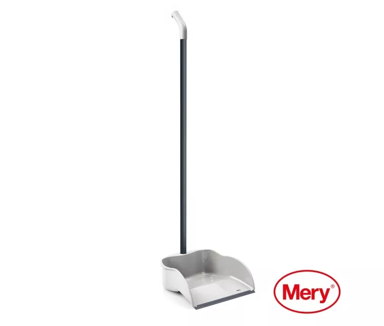 Prügikühvel käepidemega, hall