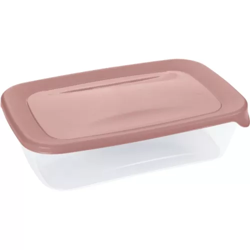 Square food container 1L Fresh&Go pink