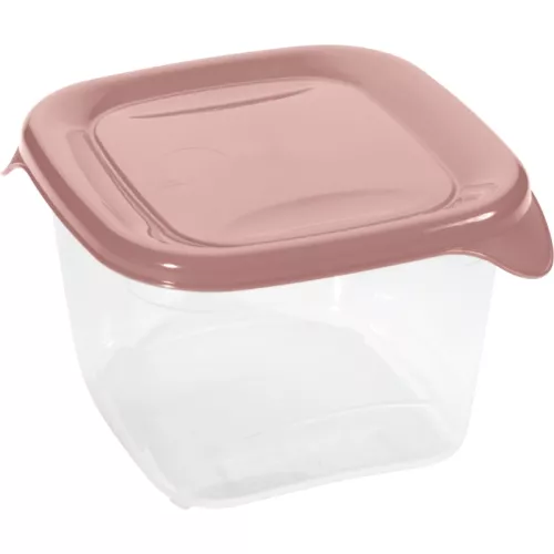 Square food container 0.45L Fresh&Go pink