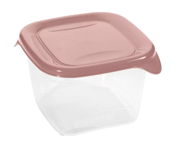 Square food container 0.45L Fresh&Go pink