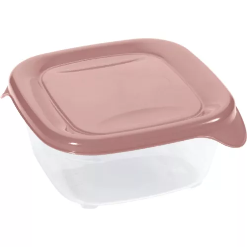 Square food container 0.8L Fresh&Go pink