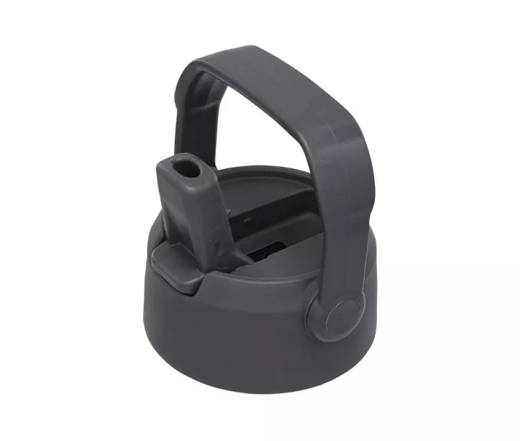 Vāks termopudelei ar salmiņu The IceFlow Flip Straw Water Bottle Go 0,65L tumši pelēks