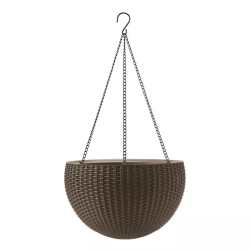 Puķu pods karināms Hanging Sphere Planter gaiši brūns