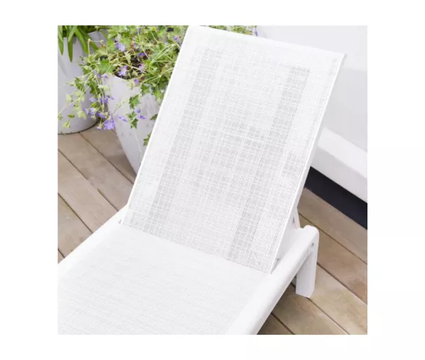Sun lounger Atlas white