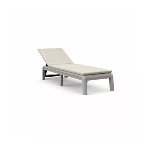 Atlas sun lounger with cushion light beige