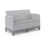 Dārza dīvāns divvietīgs Scandi Form 2 Seater Sofa gaiši pelēks/tumša tērauda pelēks