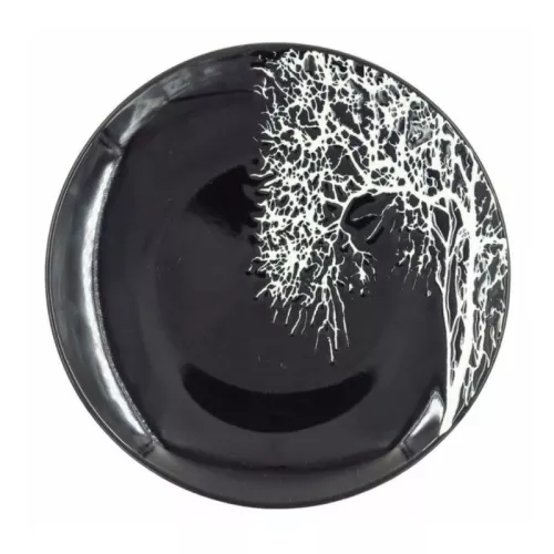 Šķīvis "Tree" Ø20,5cm melns