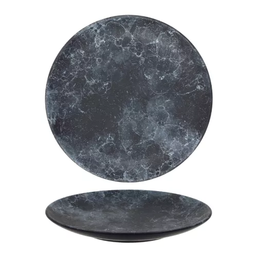 Šķīvis Ø20,5cm melns marmors