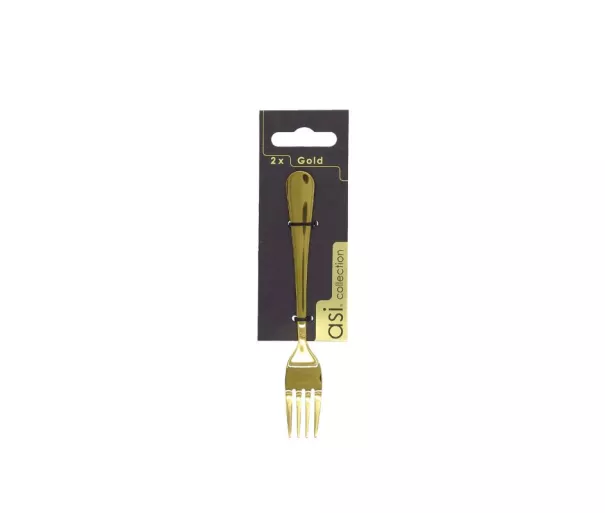 Cake forks 2 pcs. Gold 1.5mm