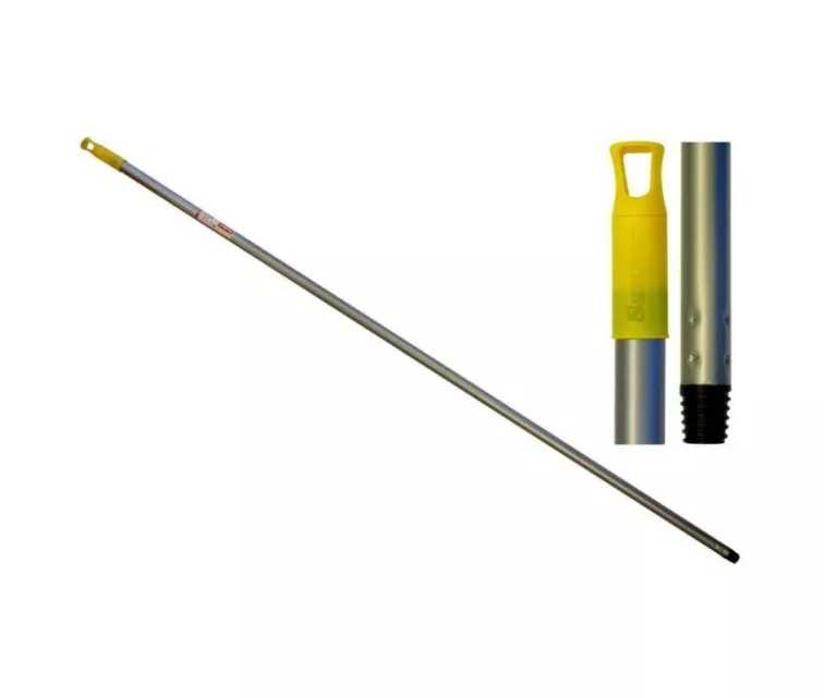 Ручка для щетки 140 см серая/желтая