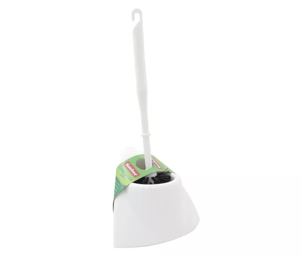 Toilet brush with corner holder