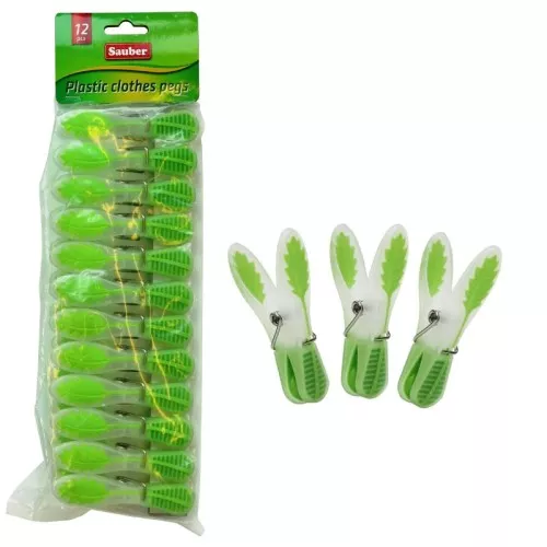 Защипки 12шт, зеленый